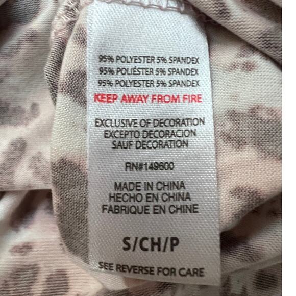 FLORA NIKROOZ WOMENS SMALL PINK ANIMAL PRINTED CAMI PAJAMA TOP ONLY NEW! - Picture 9 of 11